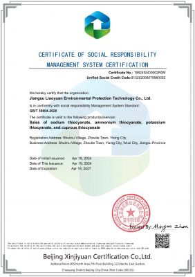 Social Responsibility Management System Certification English Version